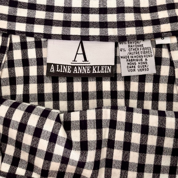 90s Anne Klein Gingham Skirt - Picture 2 of 4